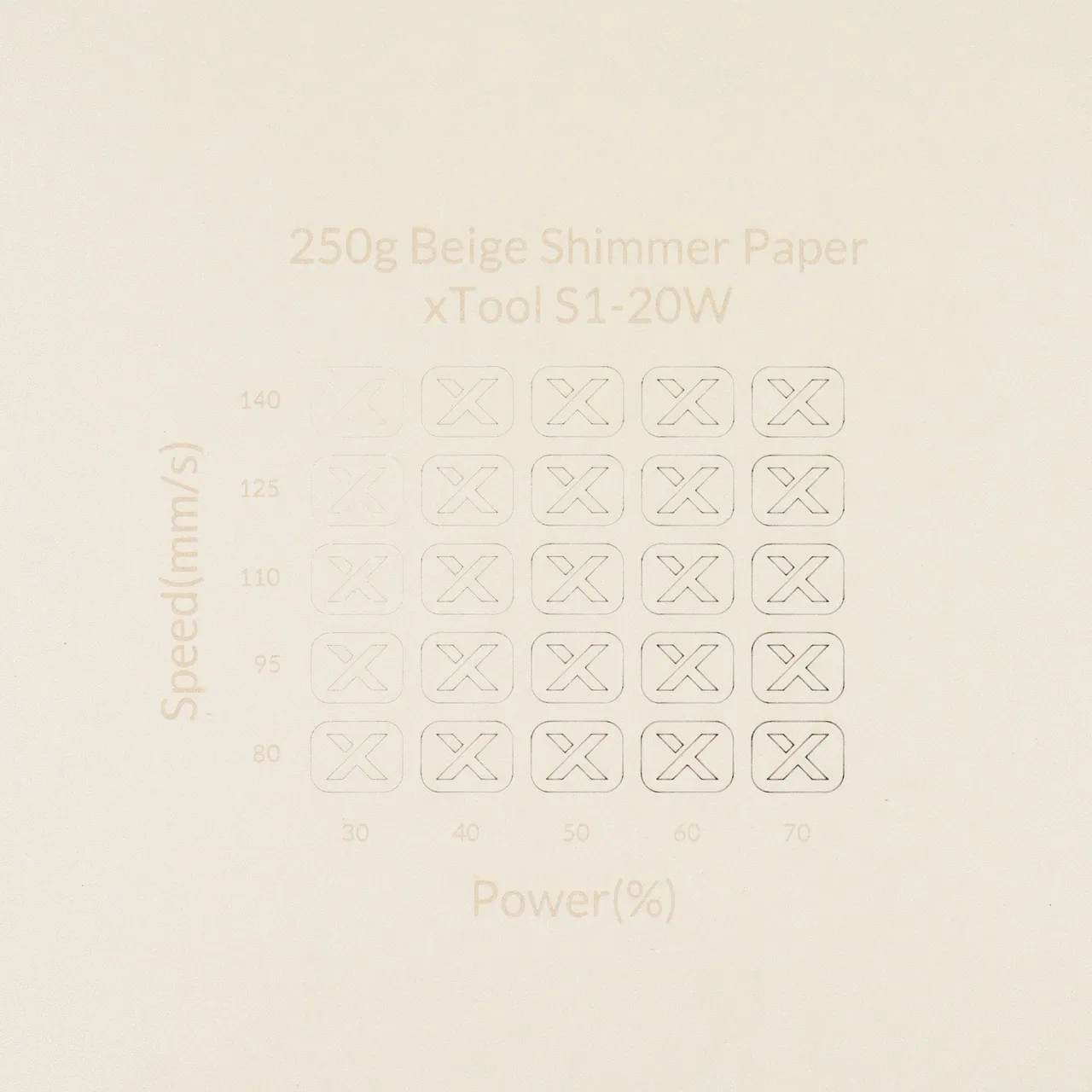 Beige Shimmer Paper-7oz(250g) test grid