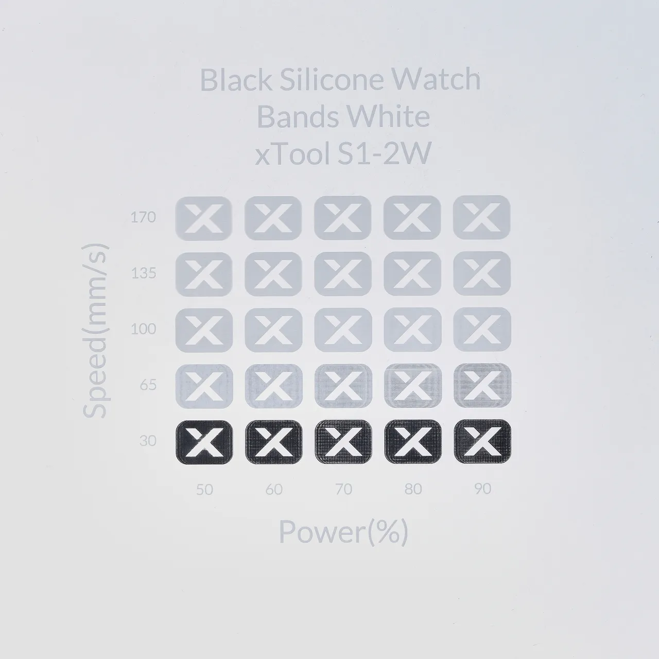 White to Black Silicone test grid