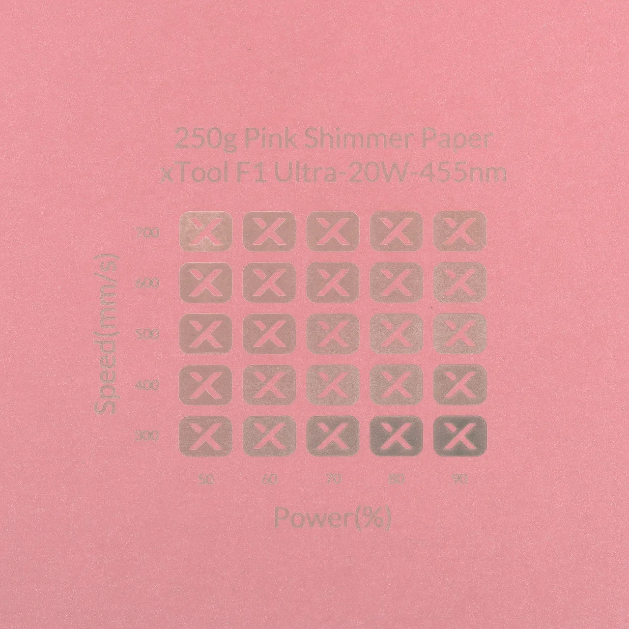 Pink Shimmer Paper-7oz(250g) test grid