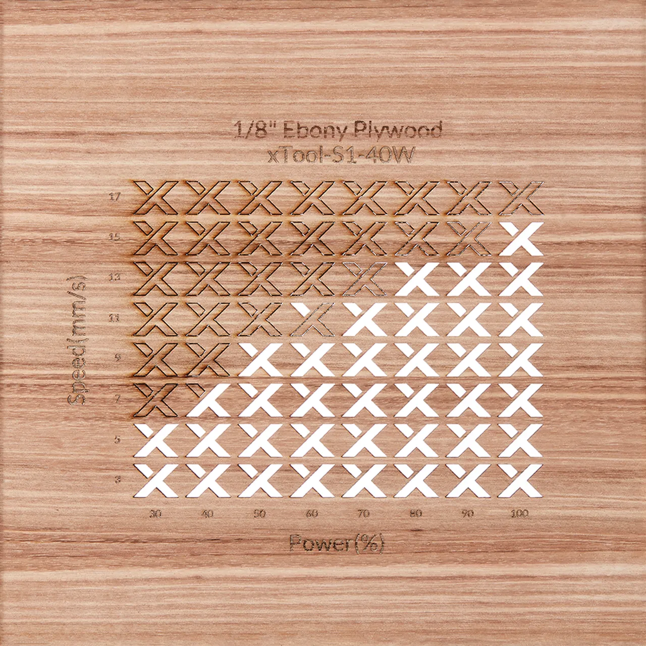 1/8"(3mm) Ebony Plywood test grid
