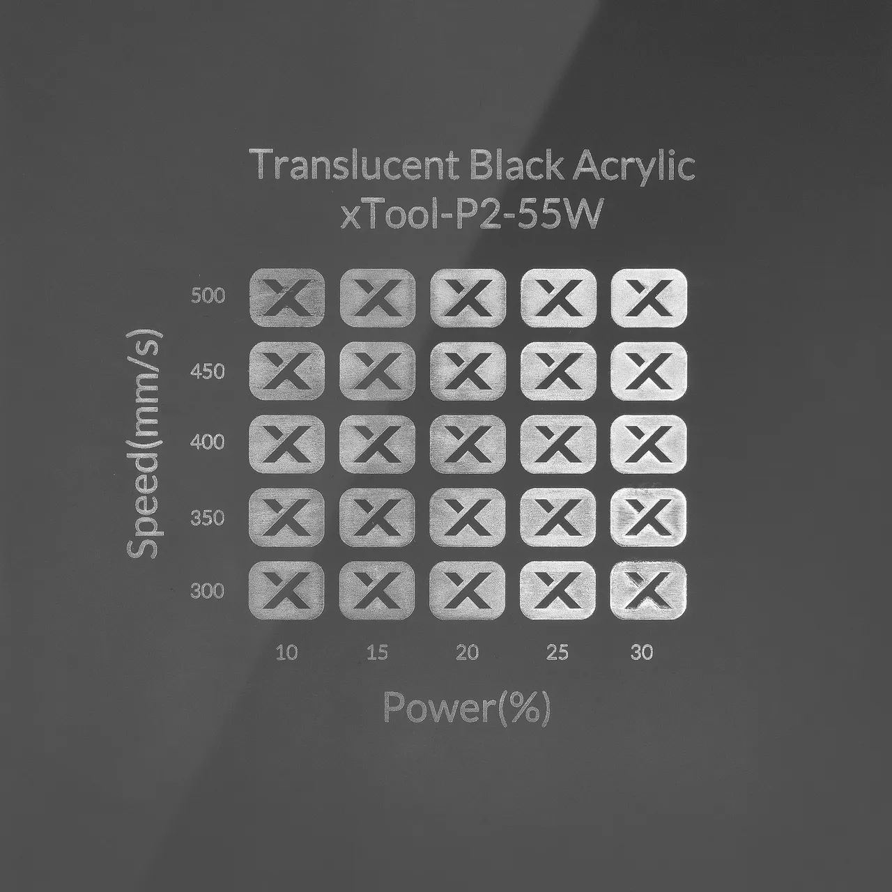 3/64"(1mm) Black Translucent Acrylic test grid