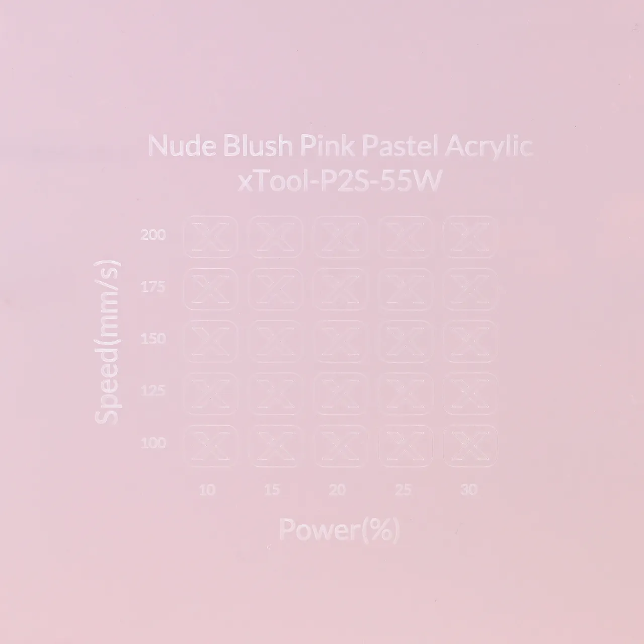 1/8"(3mm) Light Pink Acrylic test grid