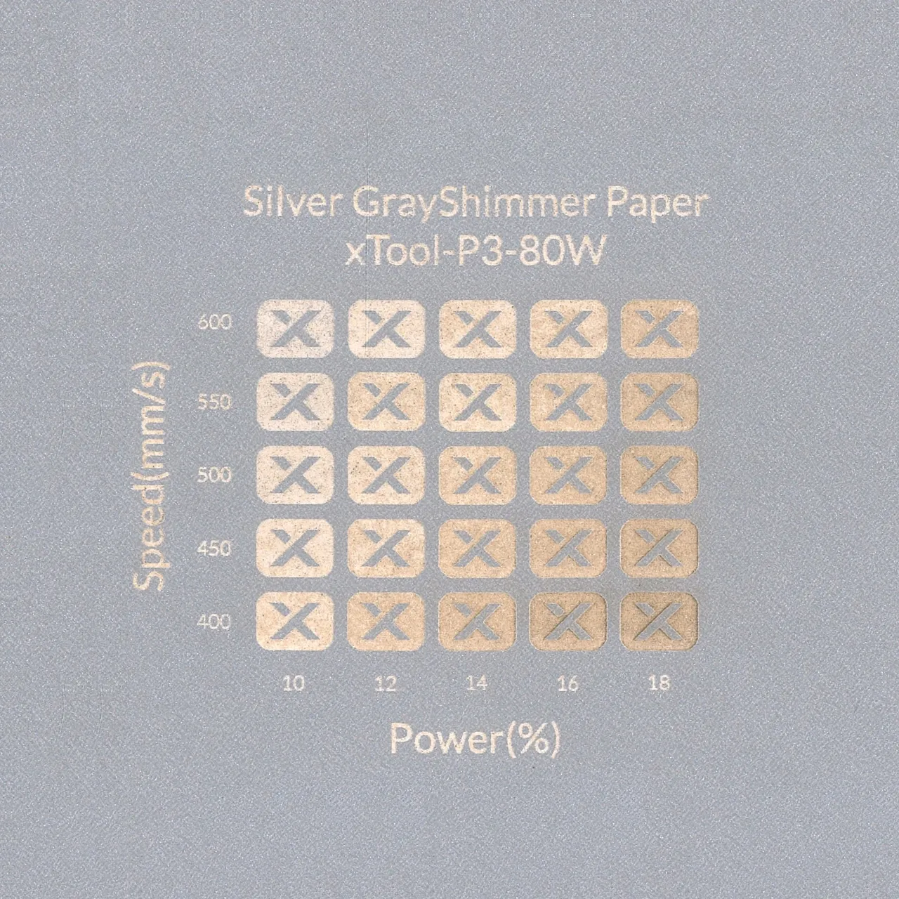 Silver Gray Shimmer Paper-7oz(250g) test grid