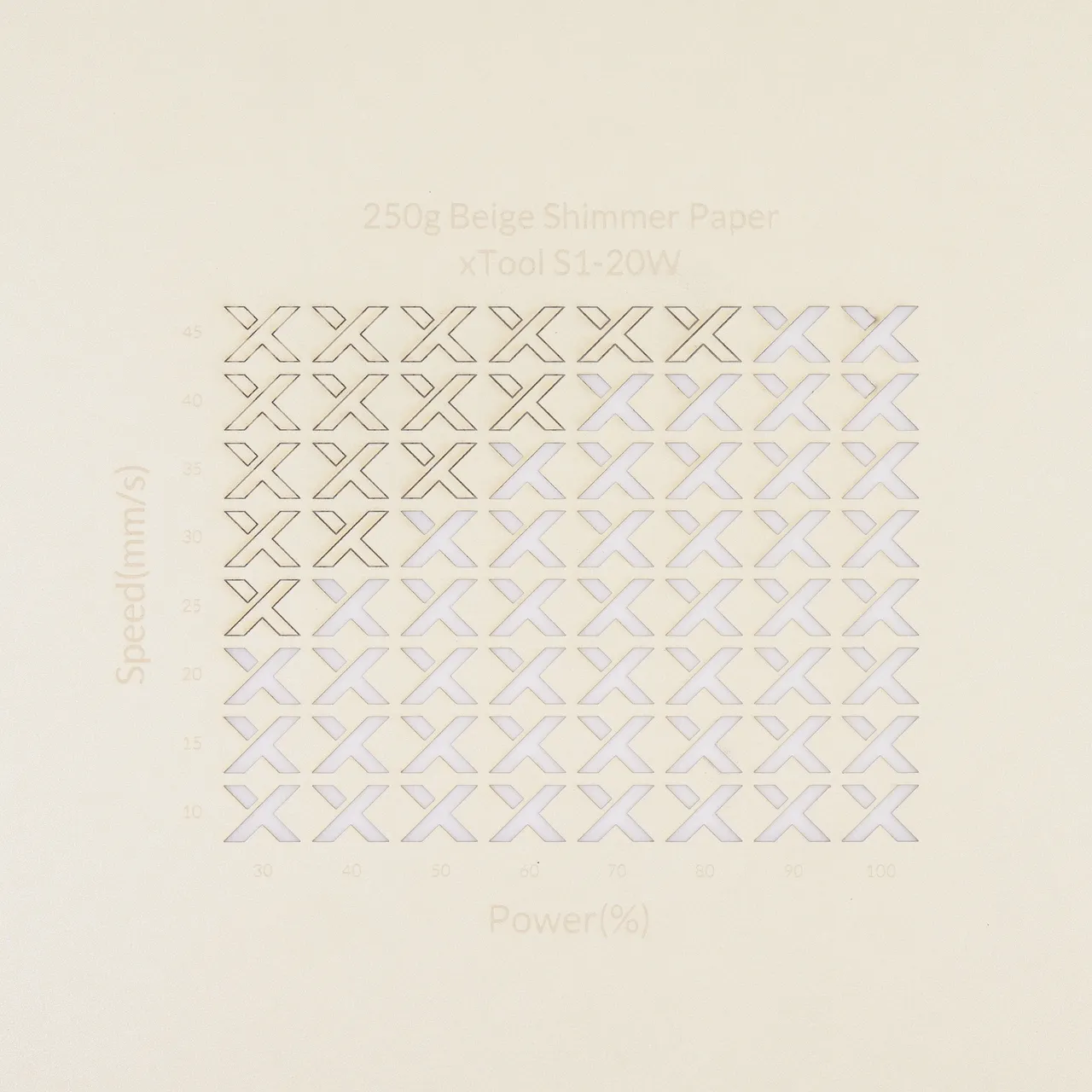 Beige Shimmer Paper-7oz(250g) test grid