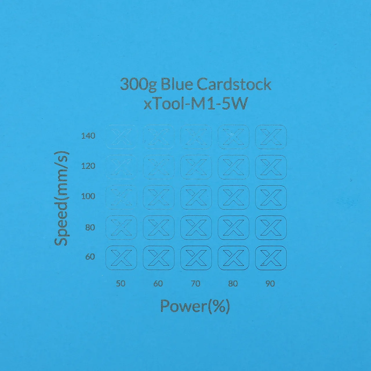 Blue Cardstock-9oz(300g) test grid