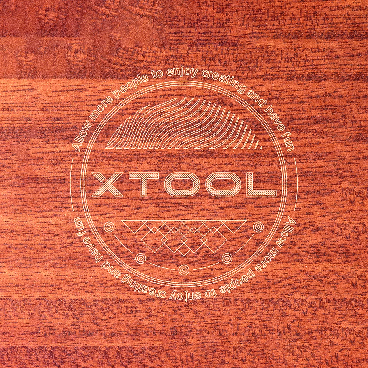 1/8"(3mm) Faux Rosewood MDF Board test grid
