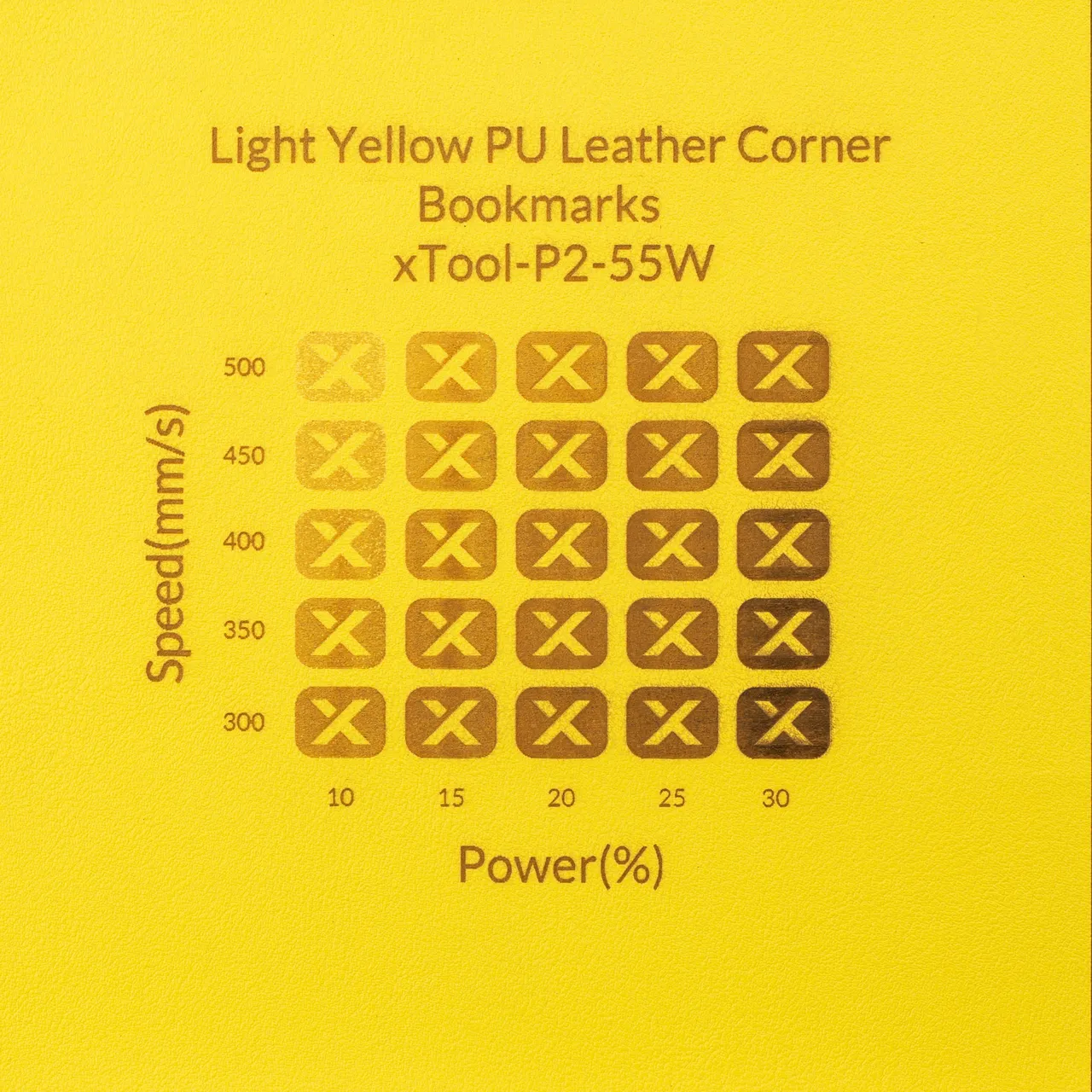 Yellow PU Leather test grid