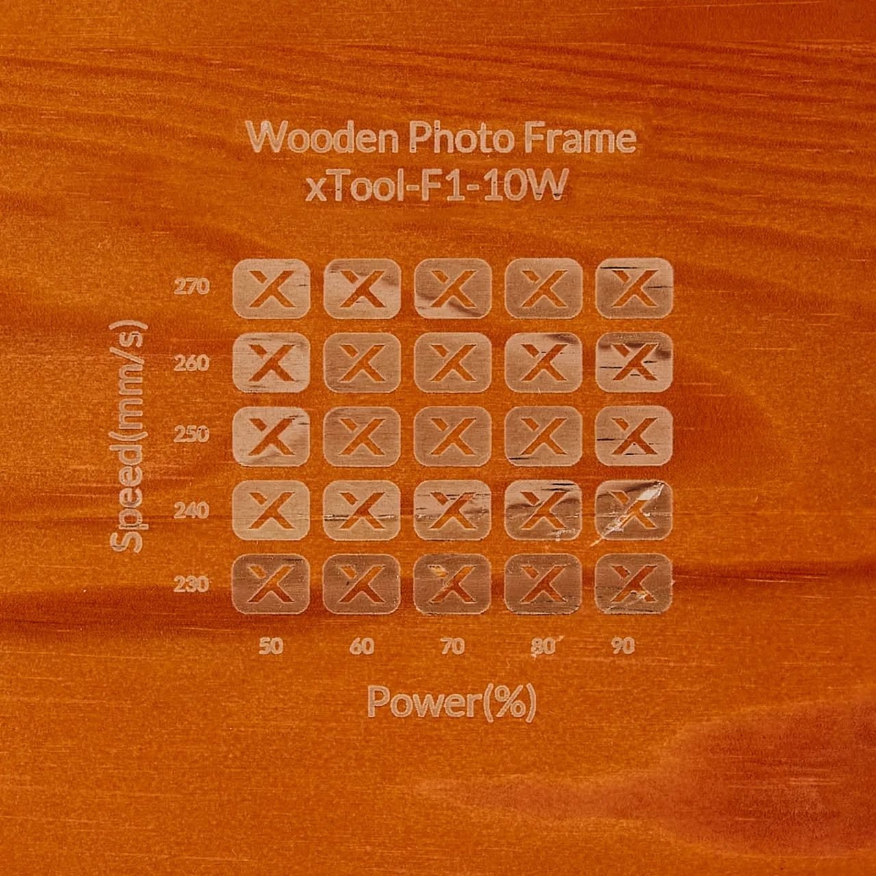 Wooden Photo Frame test grid