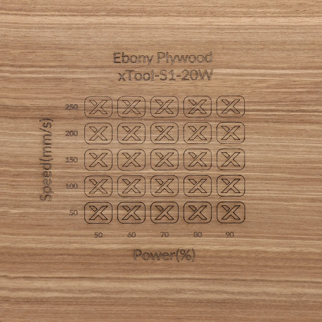1/8"(3mm) Ebony Plywood test grid