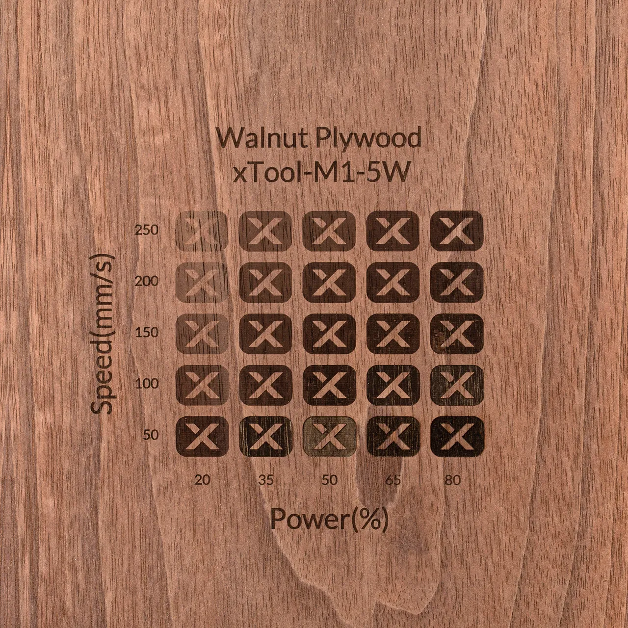 1/4"(6mm) Walnut Plywood test grid