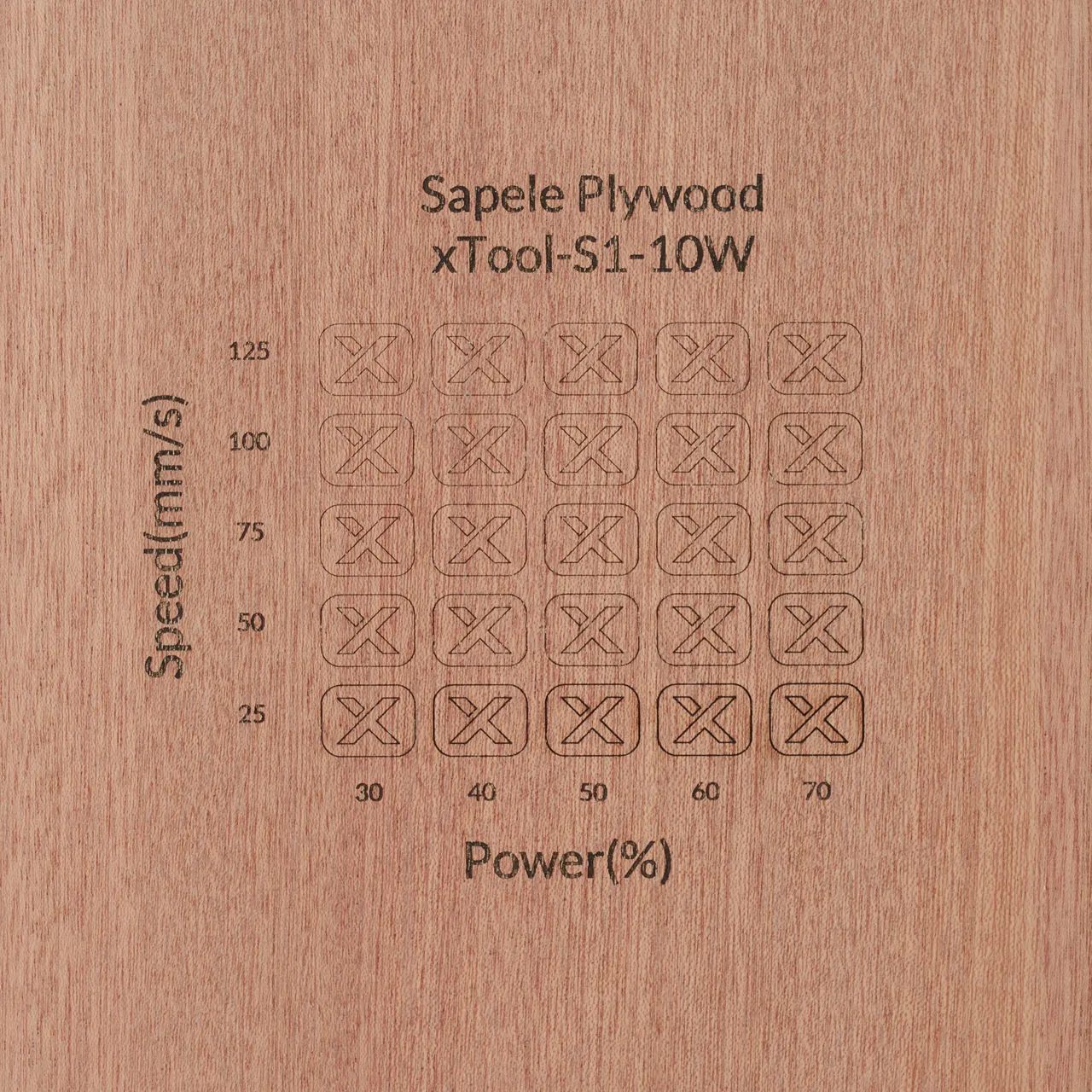 1/8"(3mm) Sapele Plywood test grid