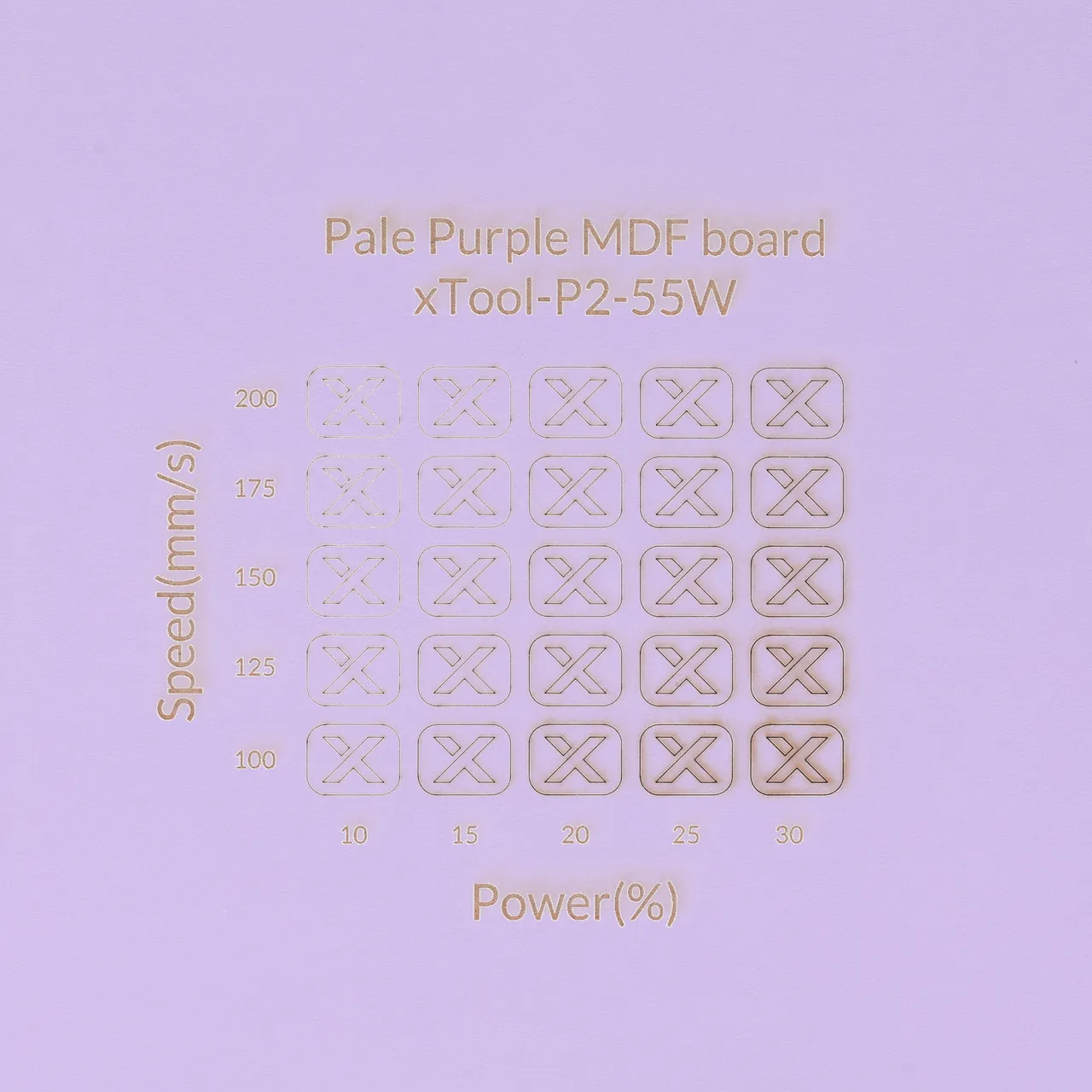 1/8"(3mm) Light Purple MDF Board test grid