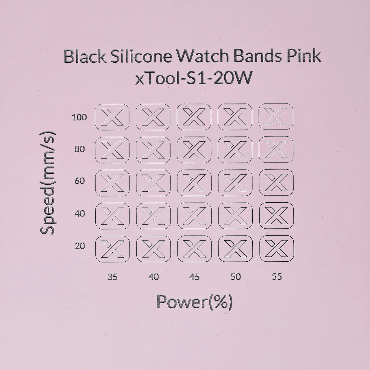 Black Silicone Watch Bands Pink test grid