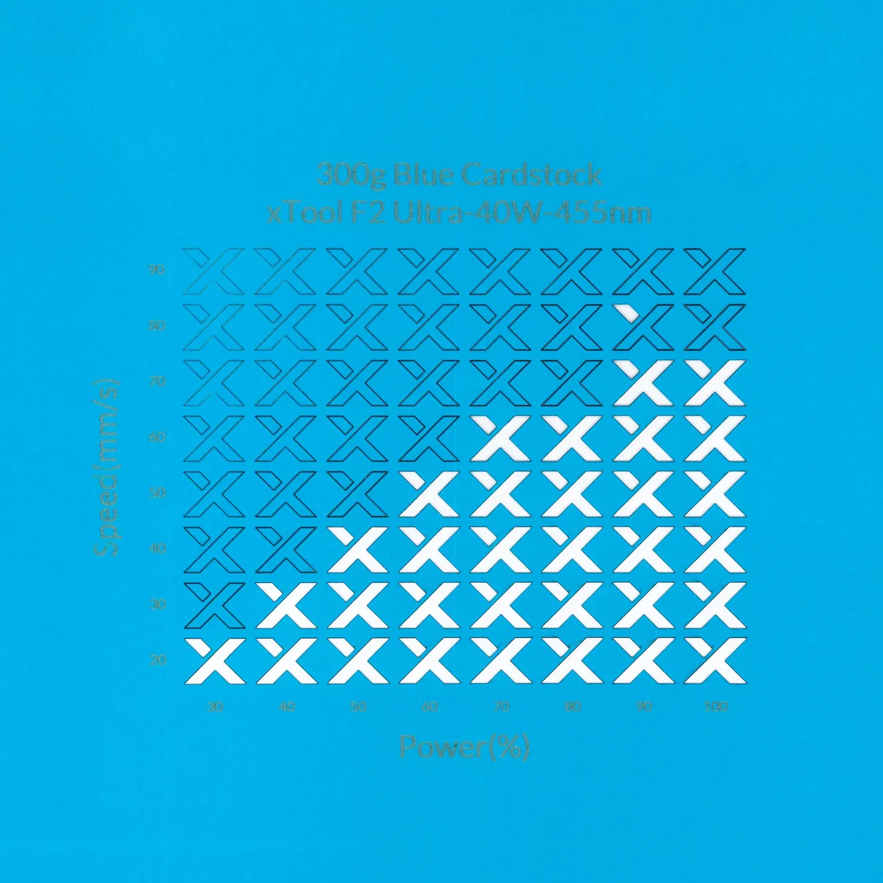 Blue Cardstock-9oz(300g) test grid