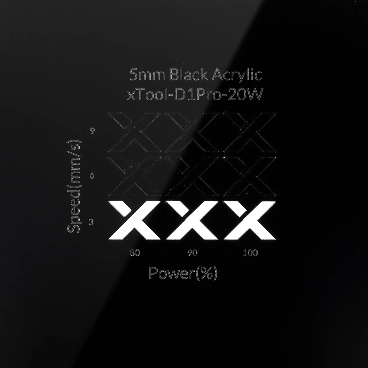 13/64"(5mm) Black Acrylic test grid