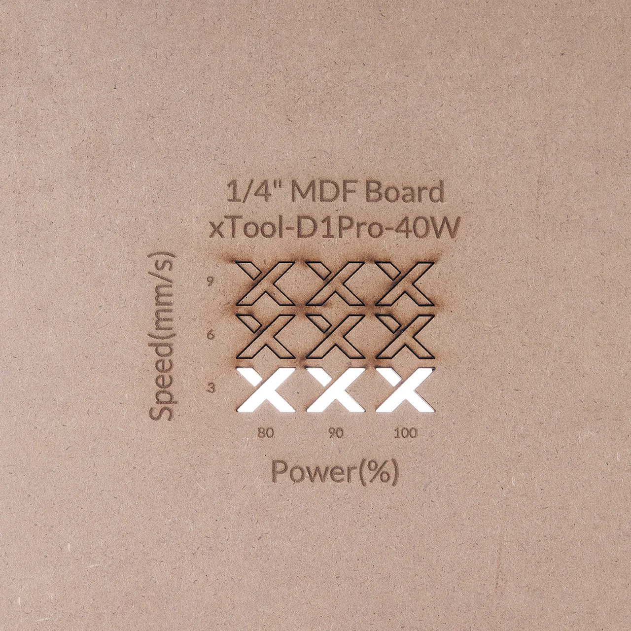 1/4"(6mm) MDF test grid