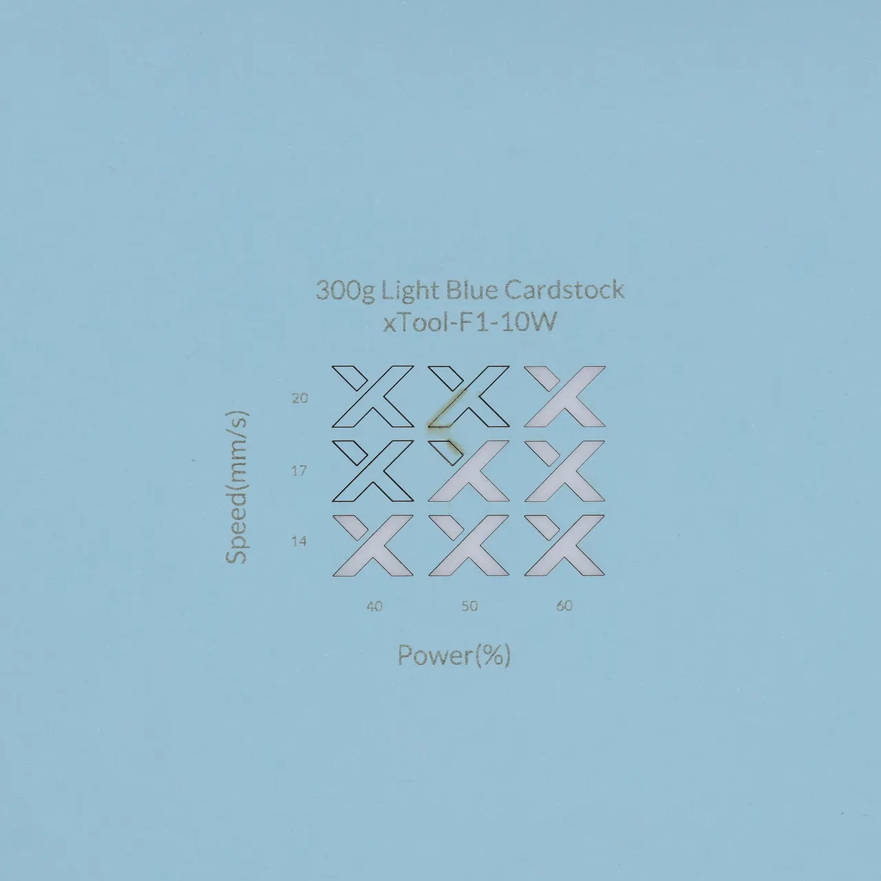 Light Blue Cardstock-9oz(300g) test grid