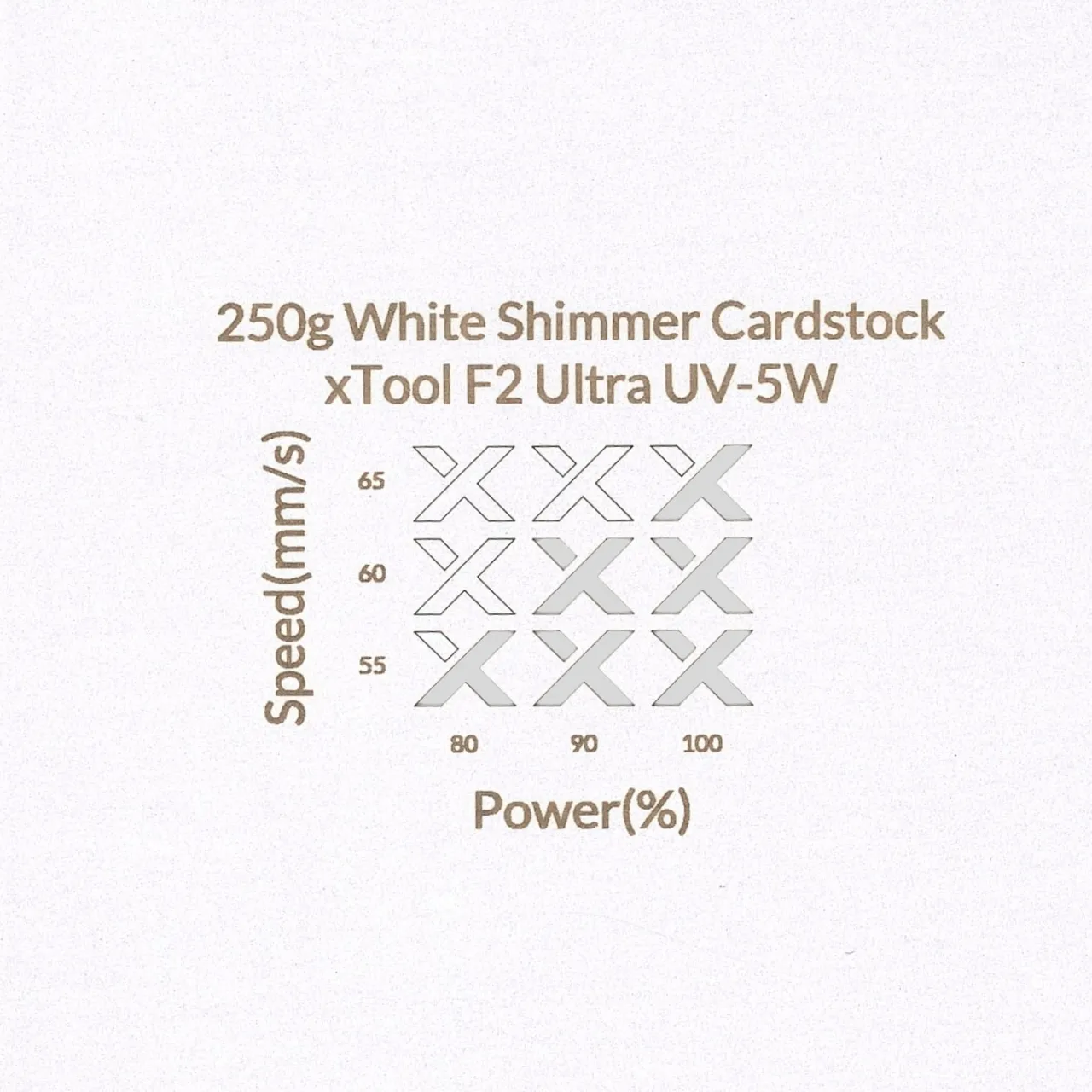 White Shimmer Cardstock-7oz(250g) test grid
