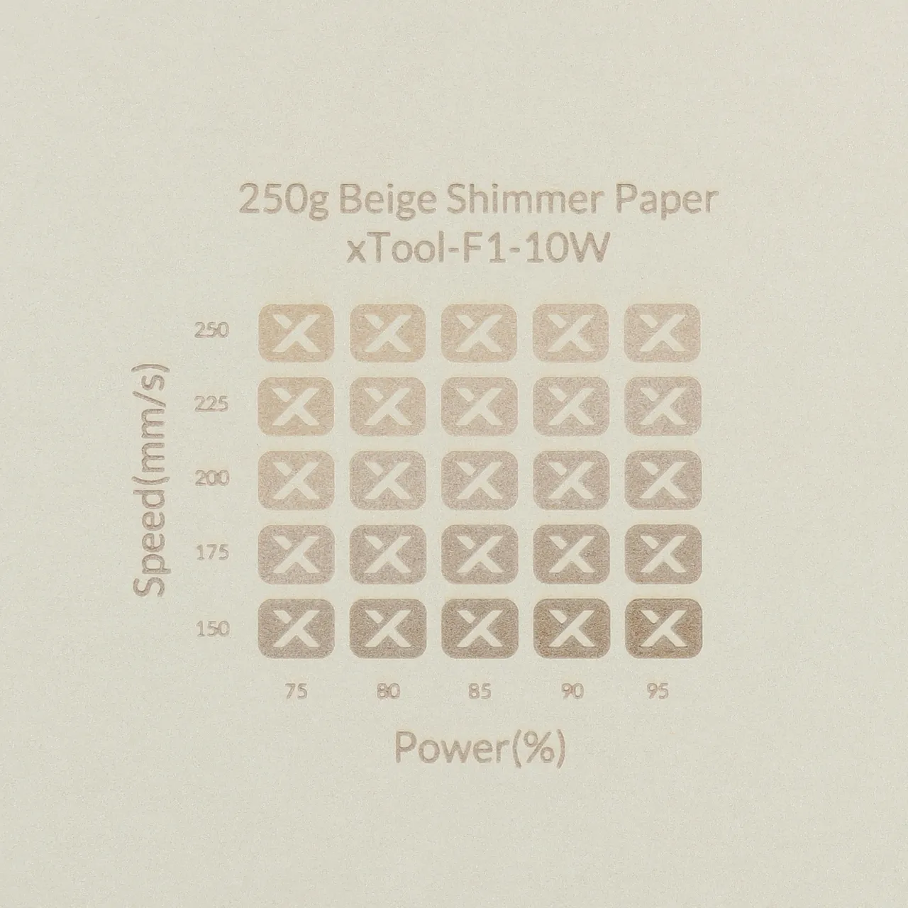 Beige Shimmer Paper-7oz(250g) test grid