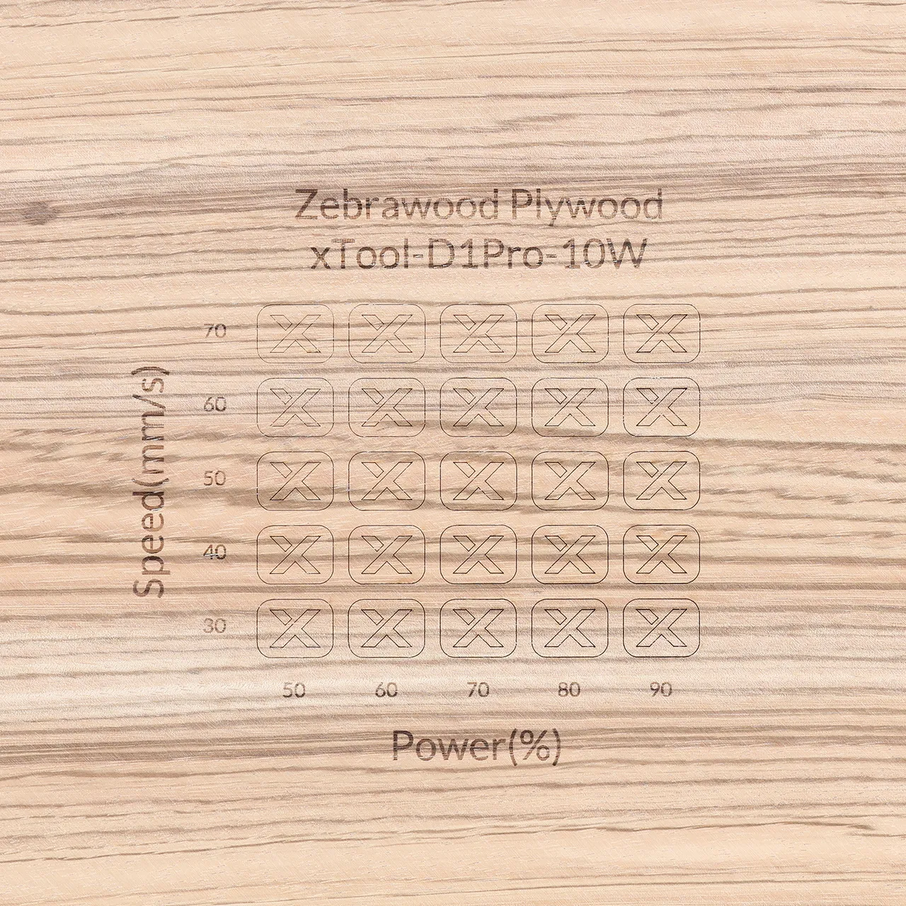 1/8"(3mm) Zebrawood Plywood test grid