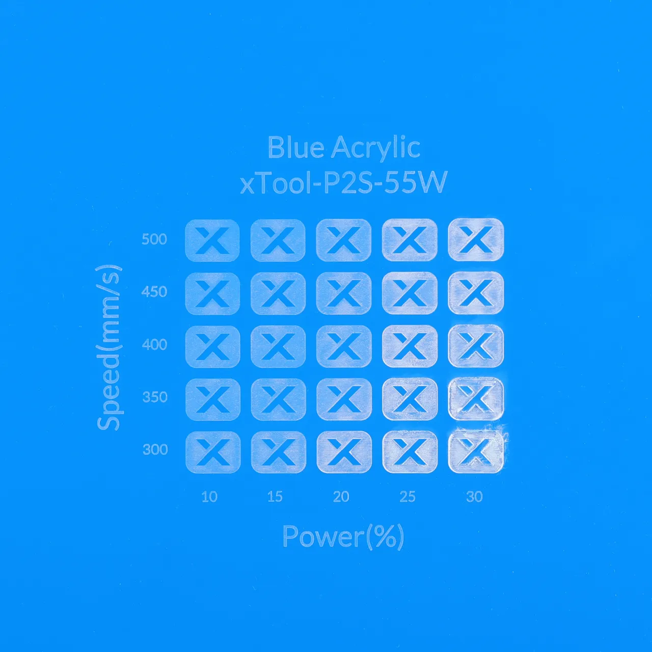1/8"(3mm) Blue Acrylic test grid