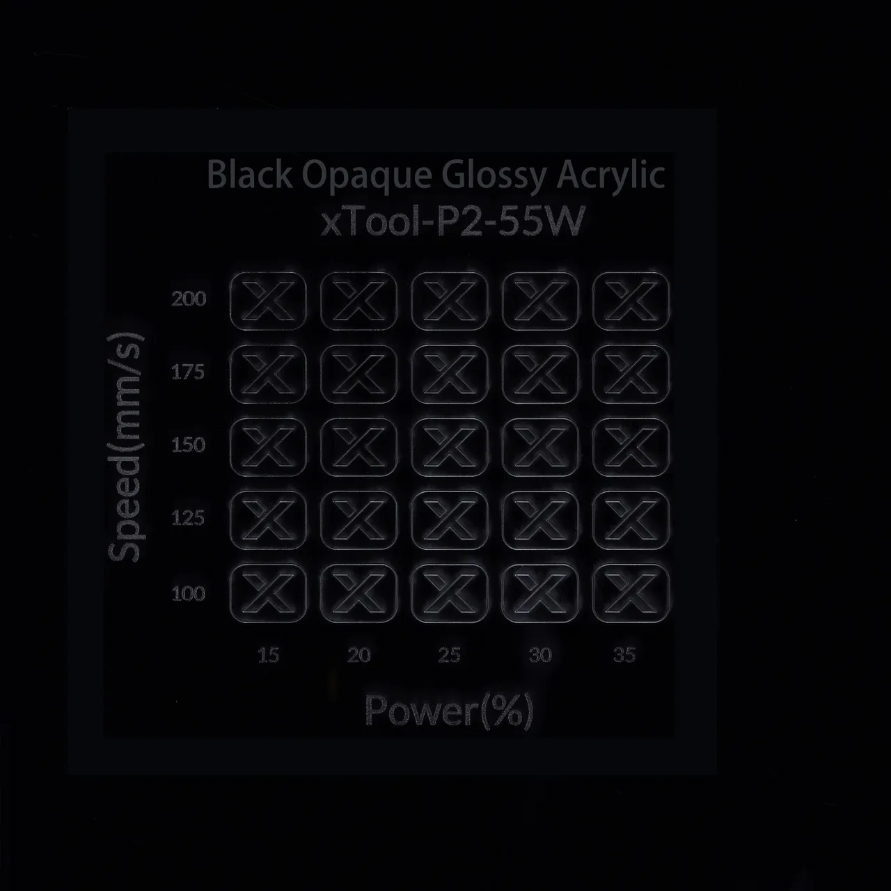 25/32"(20mm) Black Acrylic test grid