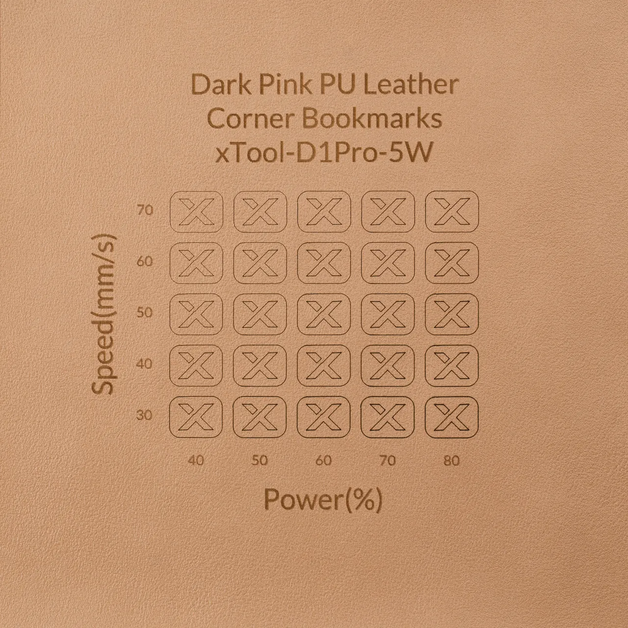 PU Leather Corner Bookmarks_Fan Dark Pink test grid