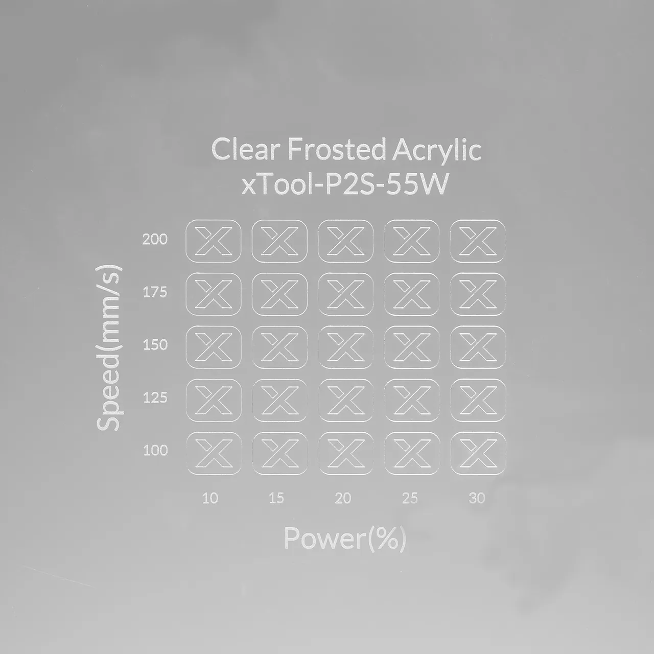 1/8"(3mm) Frosted Clear Acrylic test grid