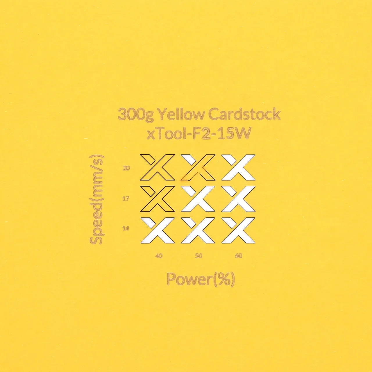 Yellow Cardstock-9oz(300g) test grid