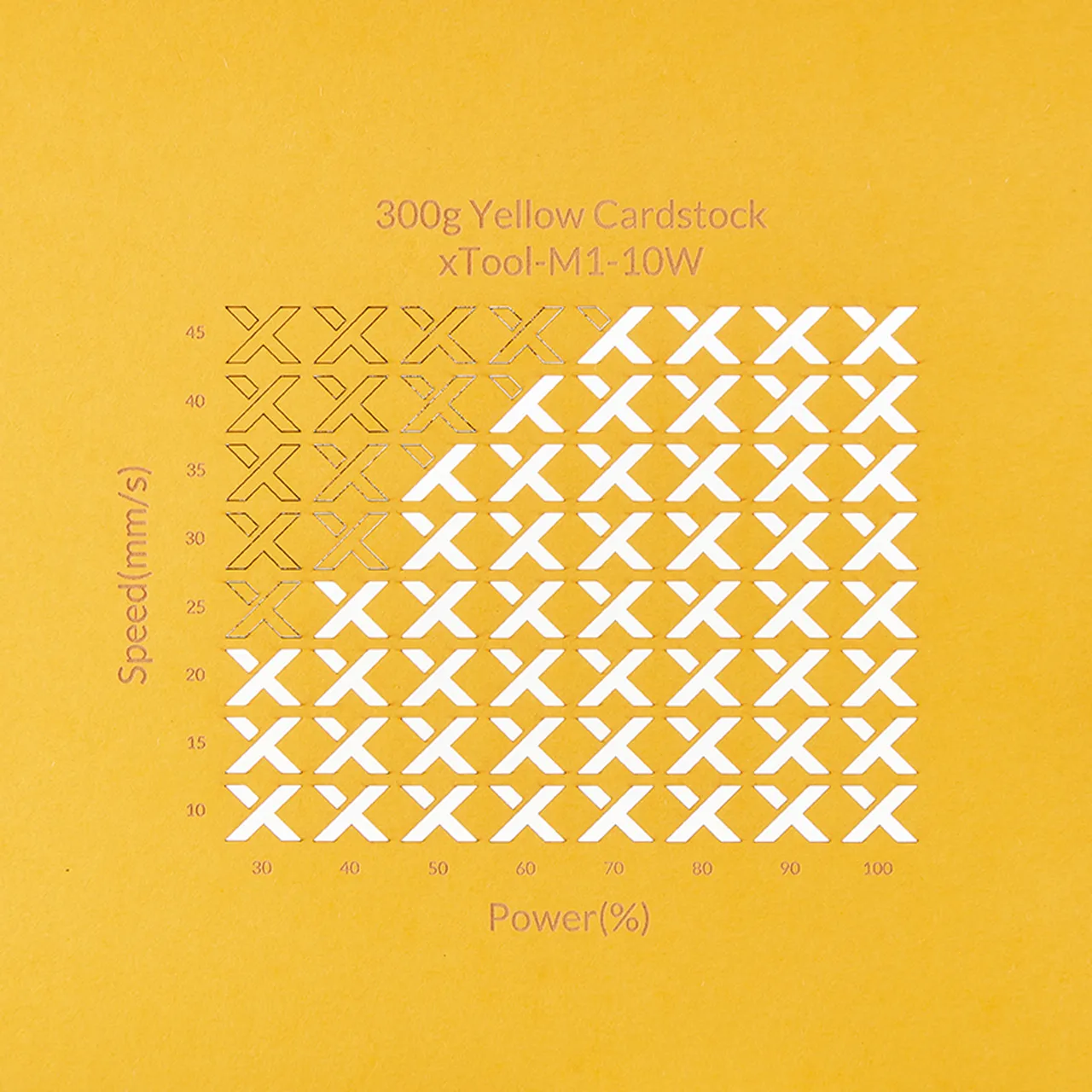 Yellow Cardstock-9oz(300g) test grid