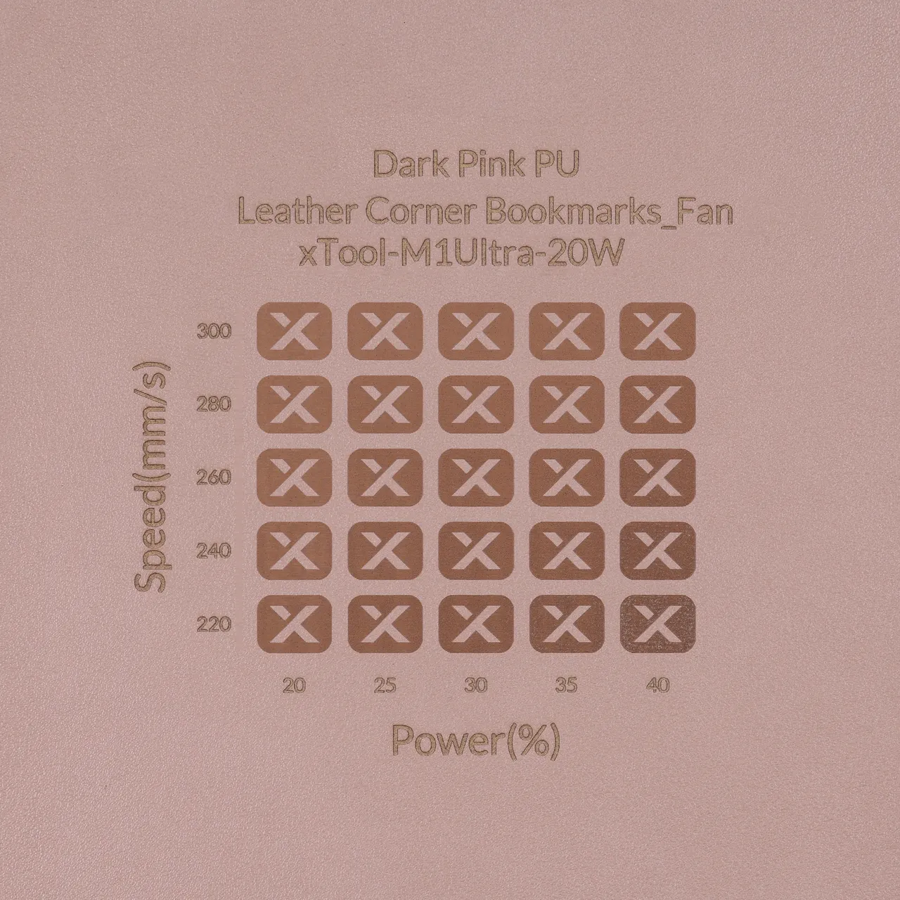 Dark Pink PU Leather test grid