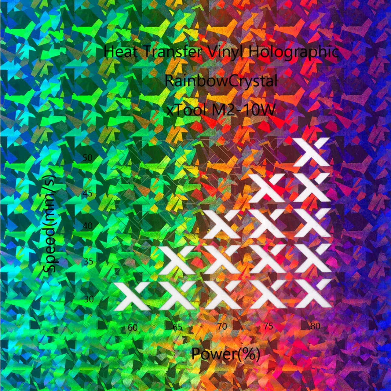 Heat Transfer Vinyl Holographic Rainbow Crystal