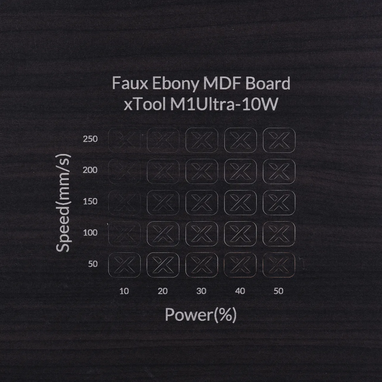 1/8"(3mm) Faux Ebony MDF Board test grid