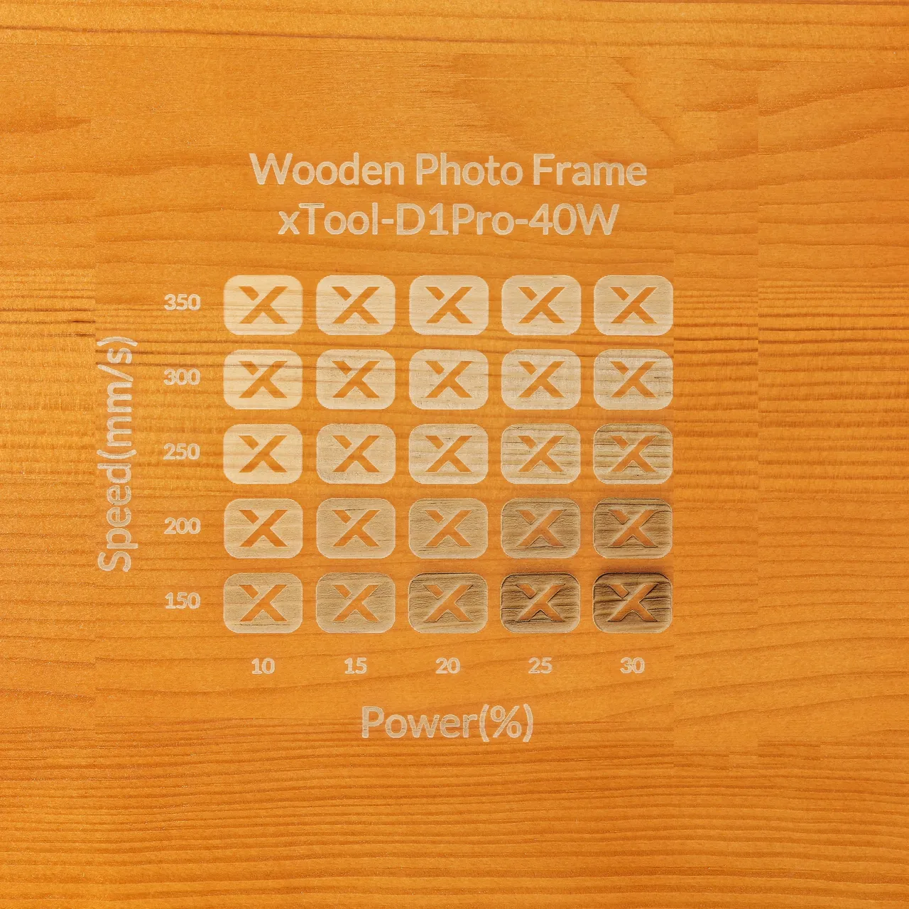 Wooden Photo Frame test grid