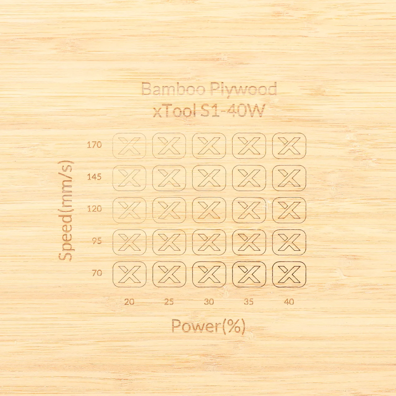 1/8"(3mm) Bamboo Plywood test grid