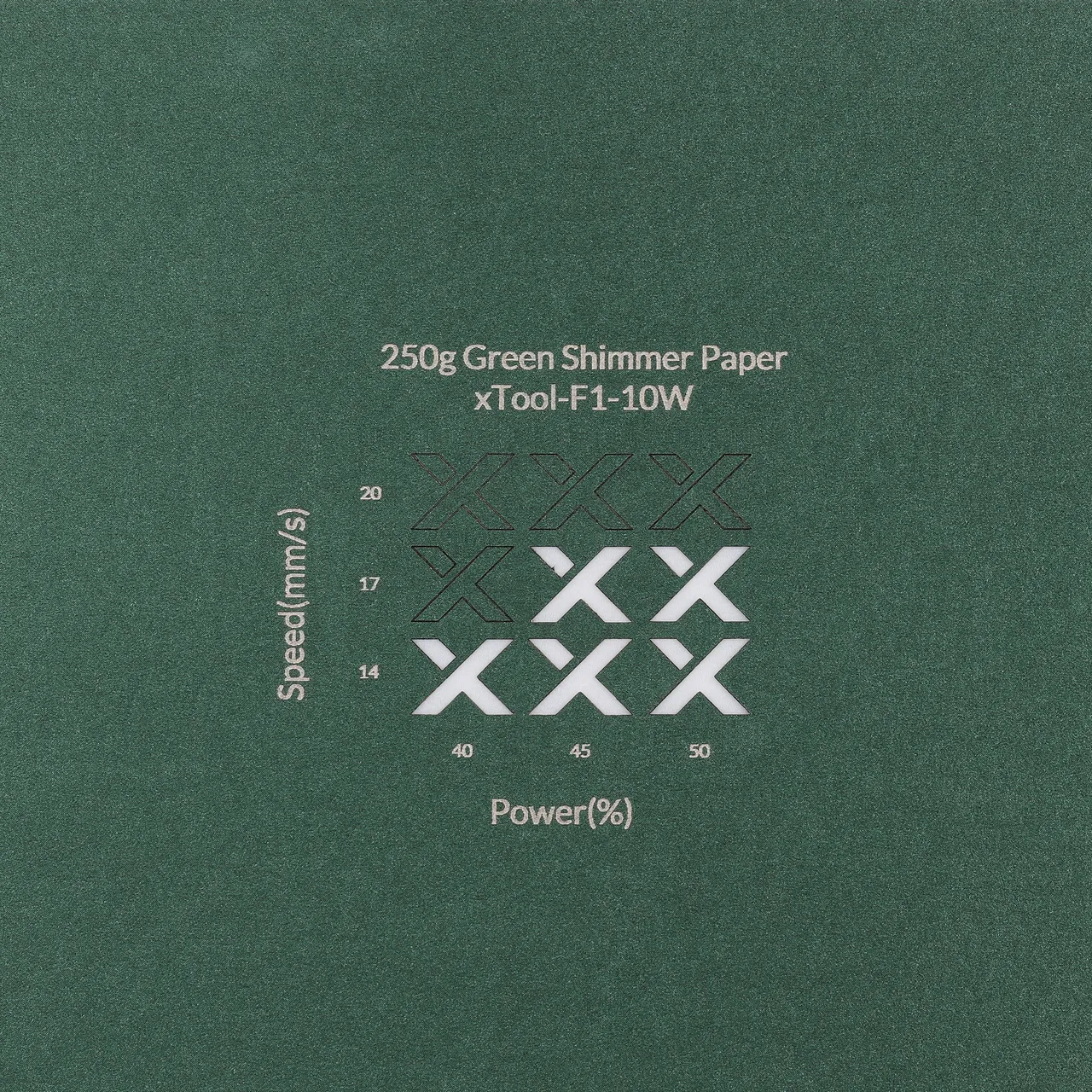 Green Shimmer Paper-7oz(250g) test grid