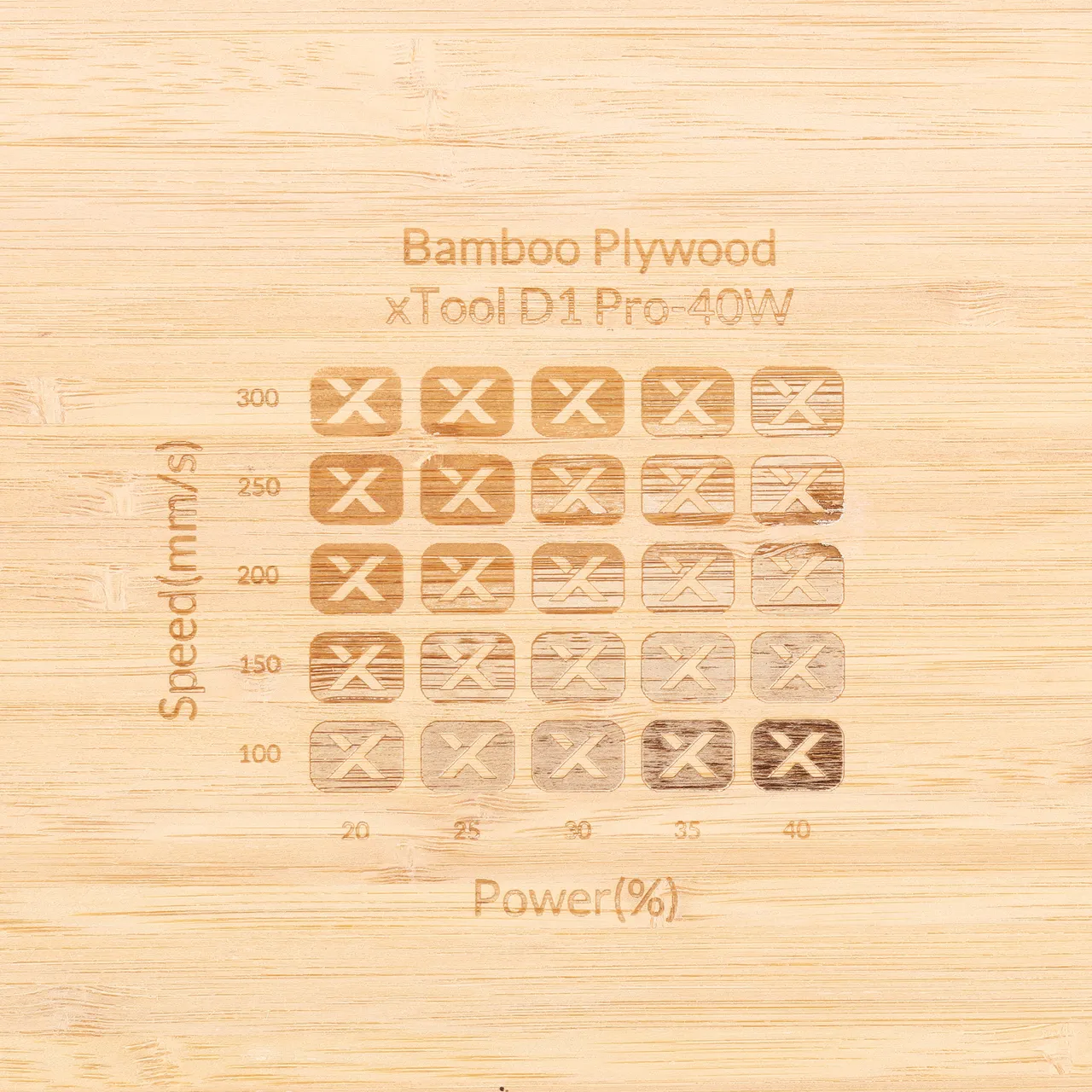 1/8"(3mm) Bamboo Plywood test grid