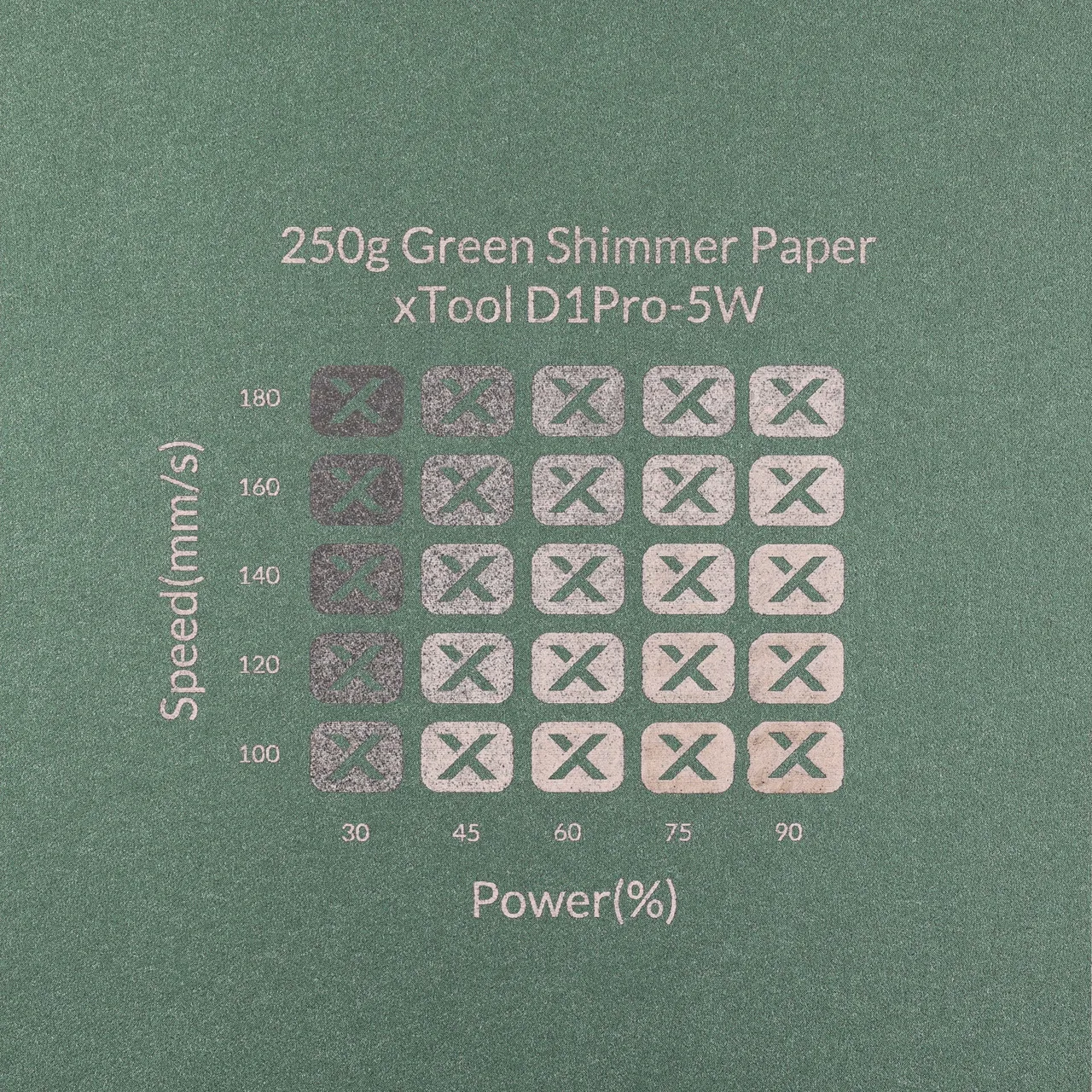 Green Shimmer Paper-7oz(250g) test grid