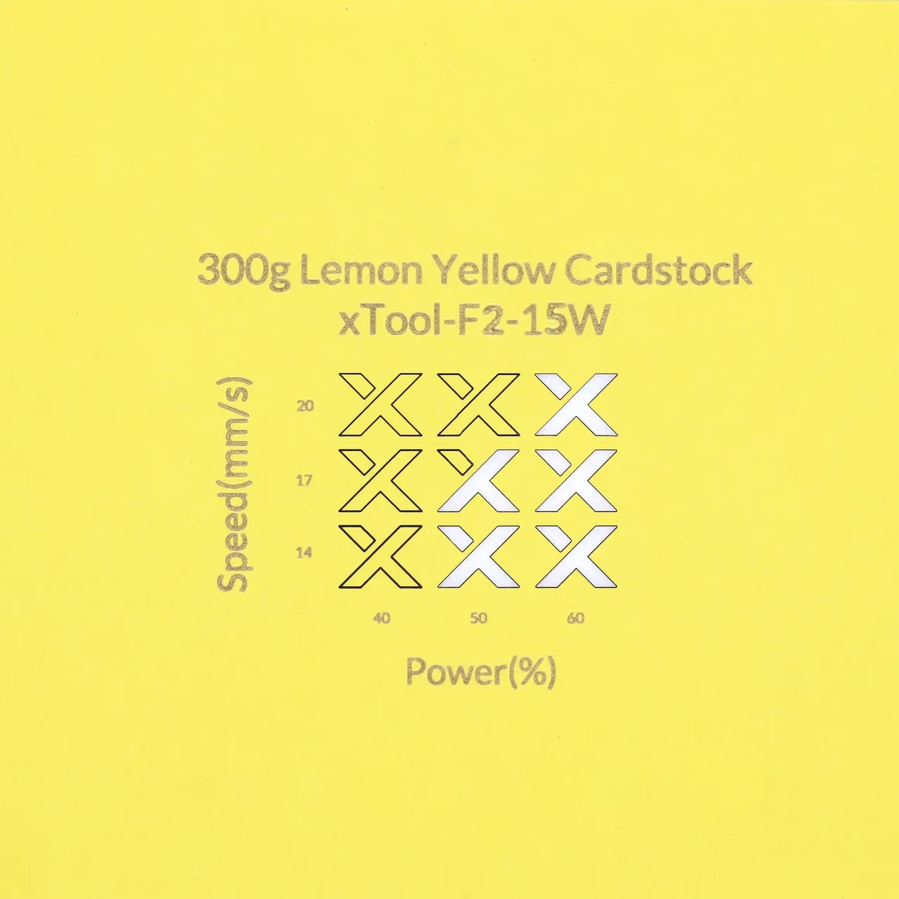 Lemon Yellow Cardstock-9oz(300g) test grid