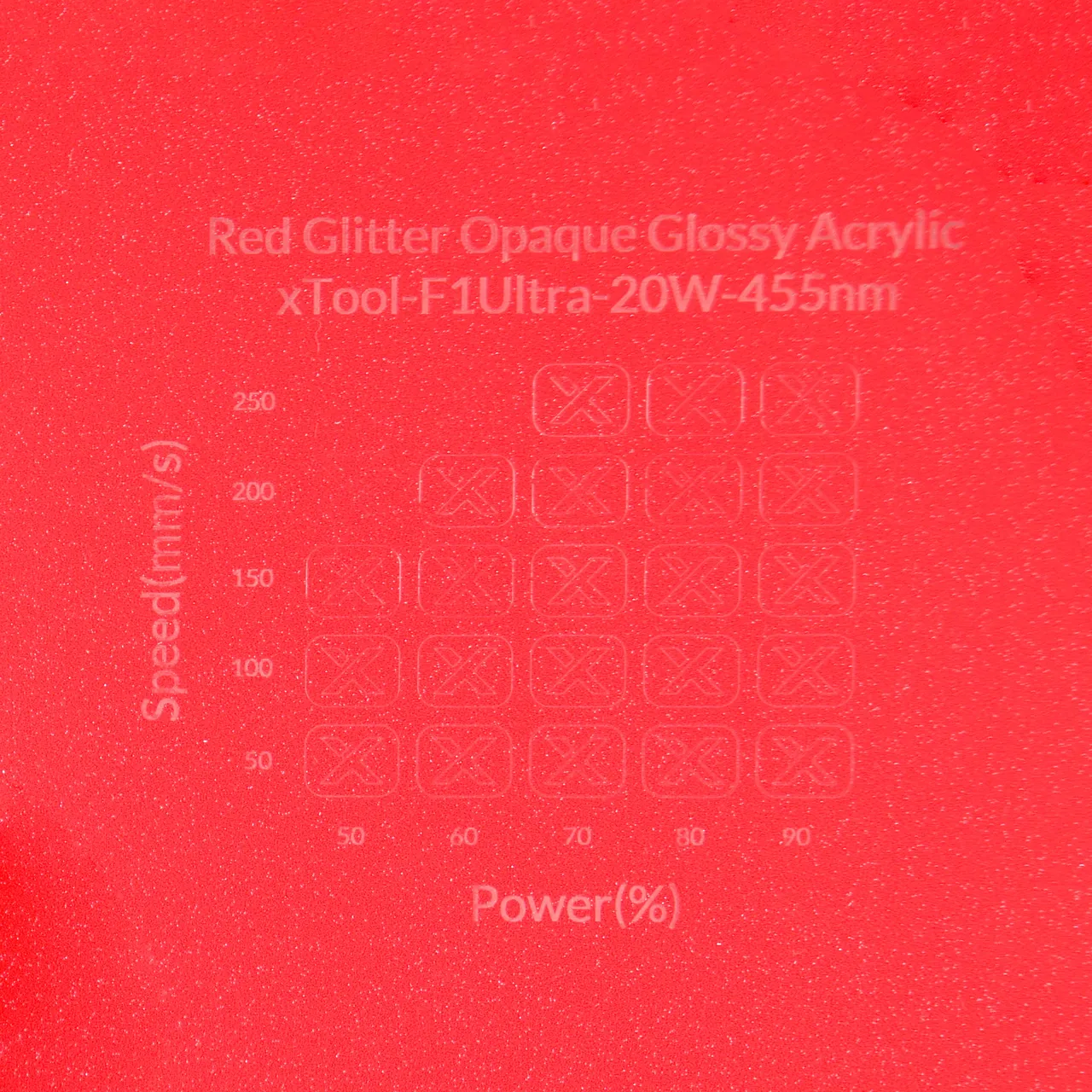 1/8"(3mm) Red Glitter Translucent Acrylic