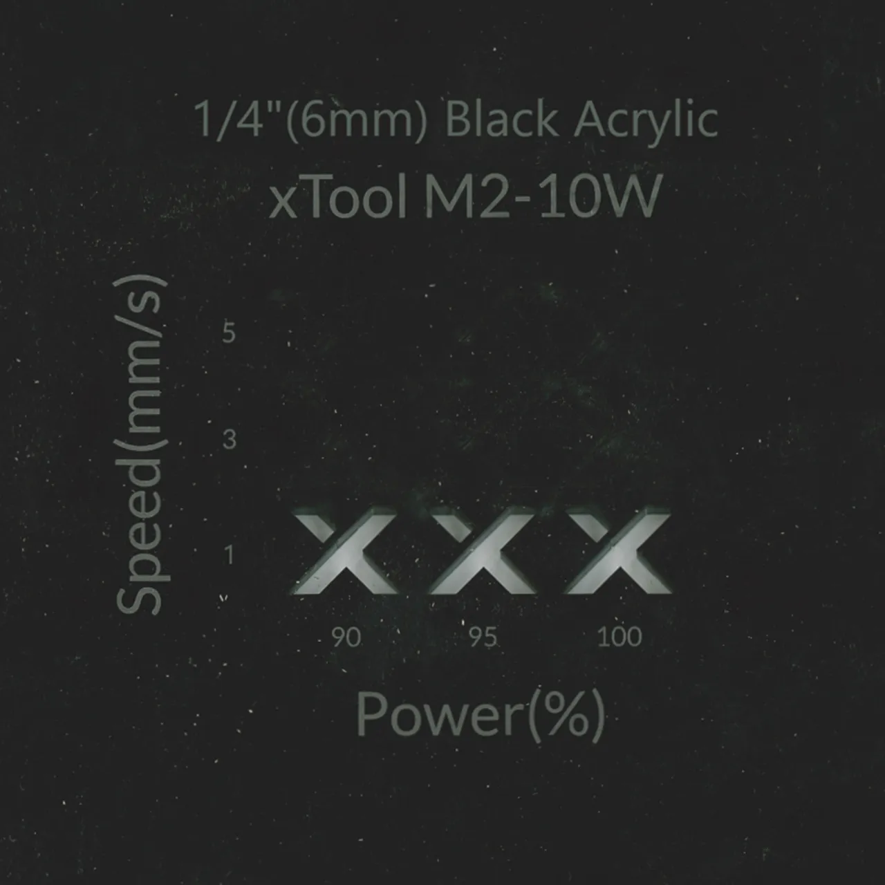 1/4"(6mm) Black Acrylic test grid