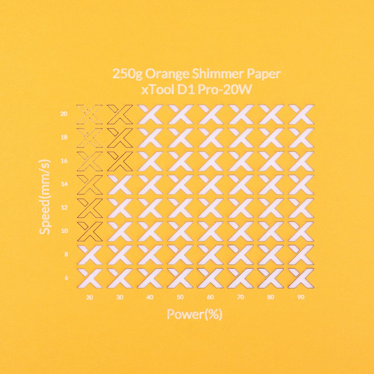 Orange Shimmer Paper-7oz(250g) test grid