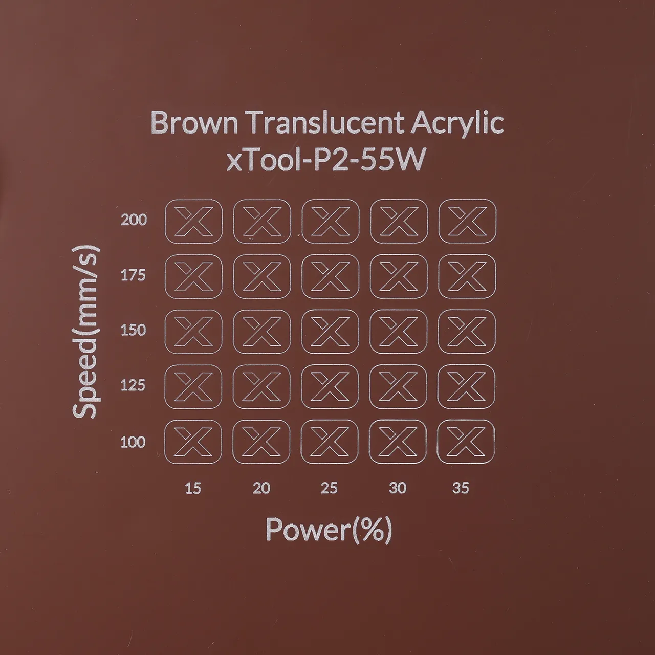 1/8"(3mm) Brown Translucent Acrylic test grid
