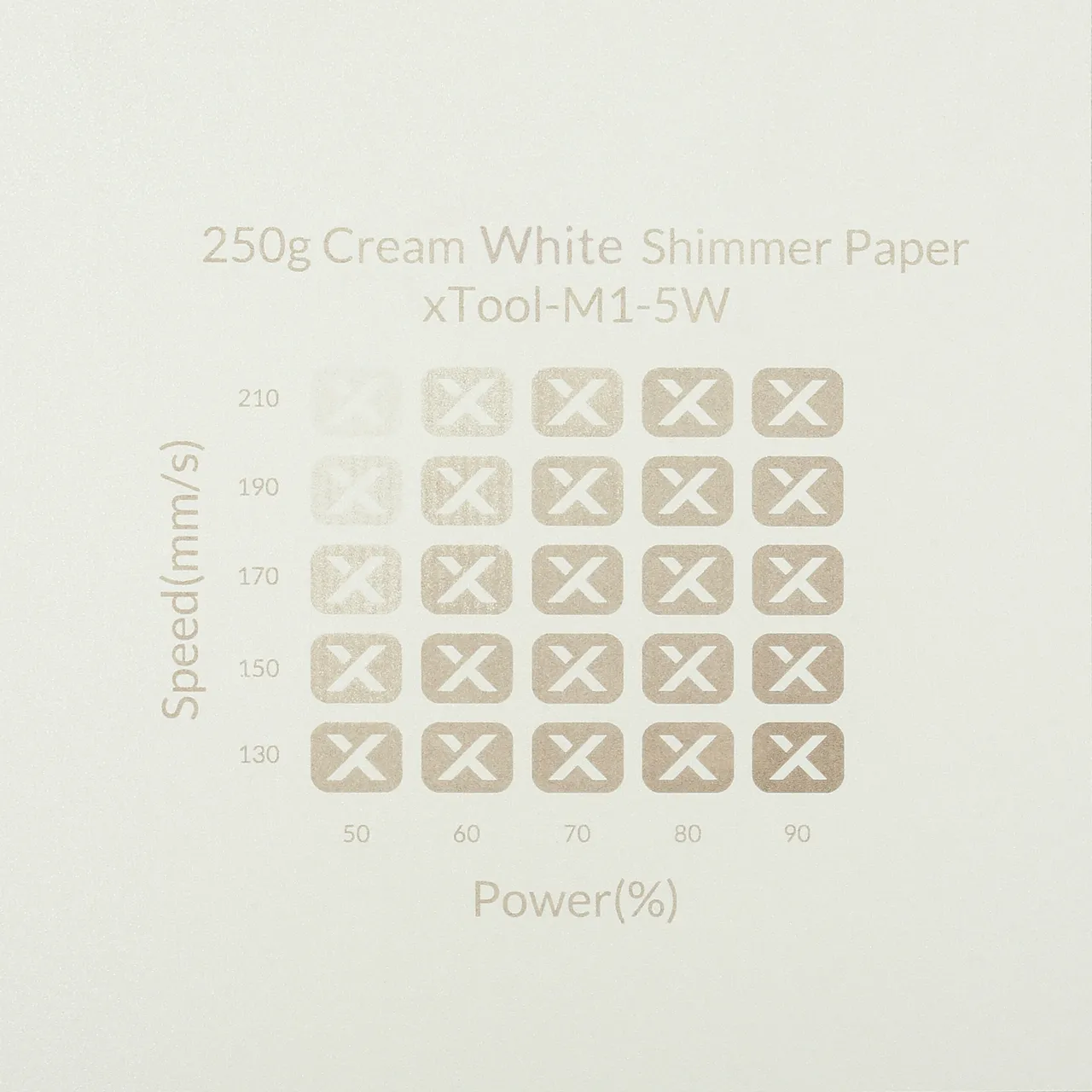 Cream White Shimmer Paper-7oz(250g) test grid