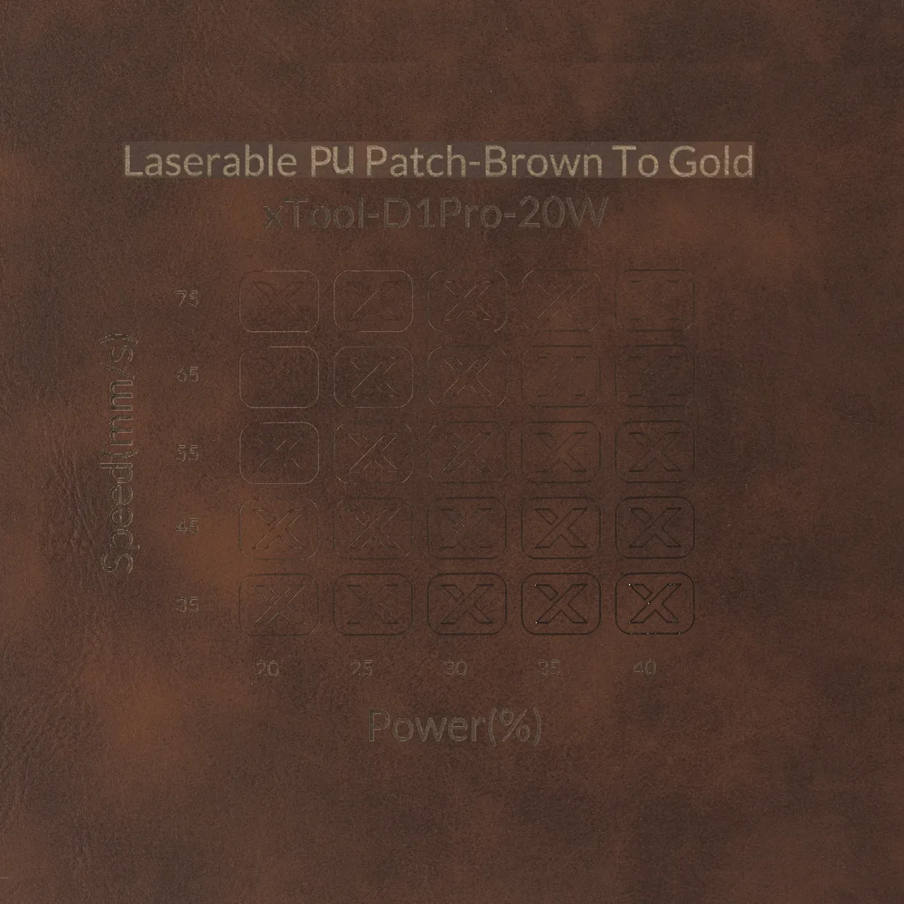 Brown to Gold Hip Flask Laserable PU 6oz(180ml) test grid