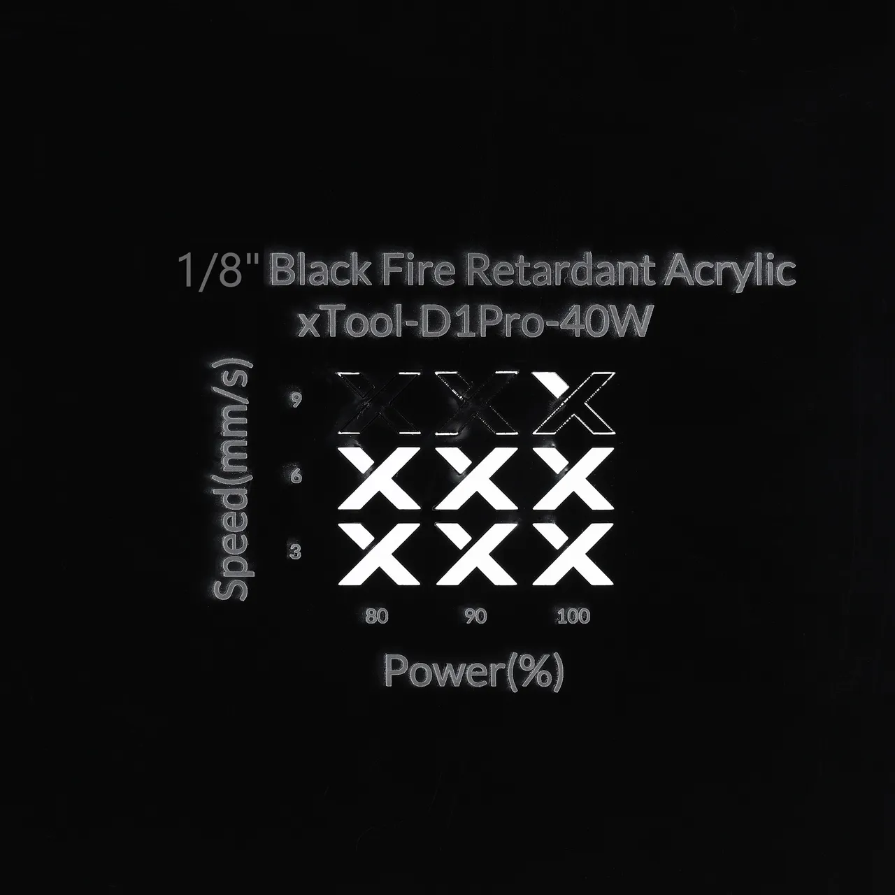 1/8"(3mm) Black Fire Retardant Acrylic test grid