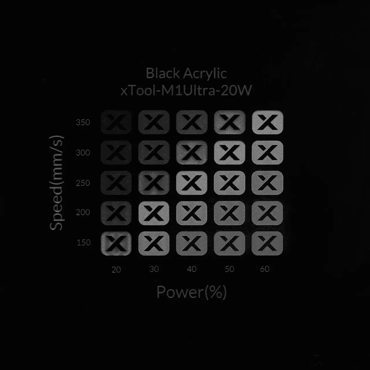 1/8"(3mm) Black Acrylic test grid
