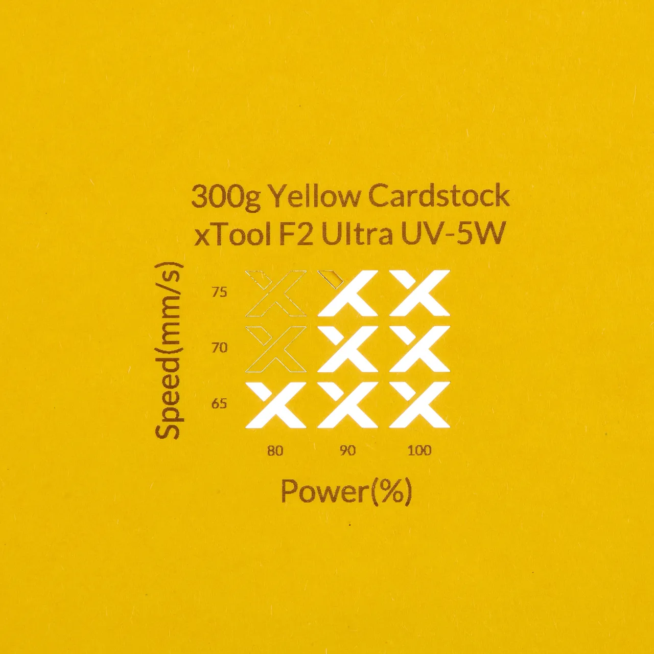 Yellow Cardstock-9oz(300g) test grid