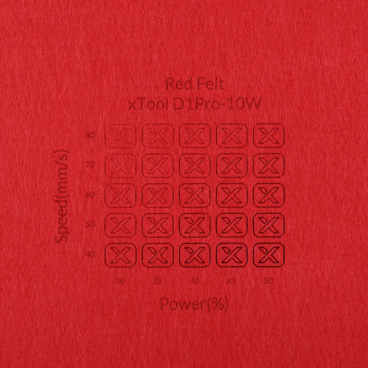 1/8"(3mm) Red Felt test grid