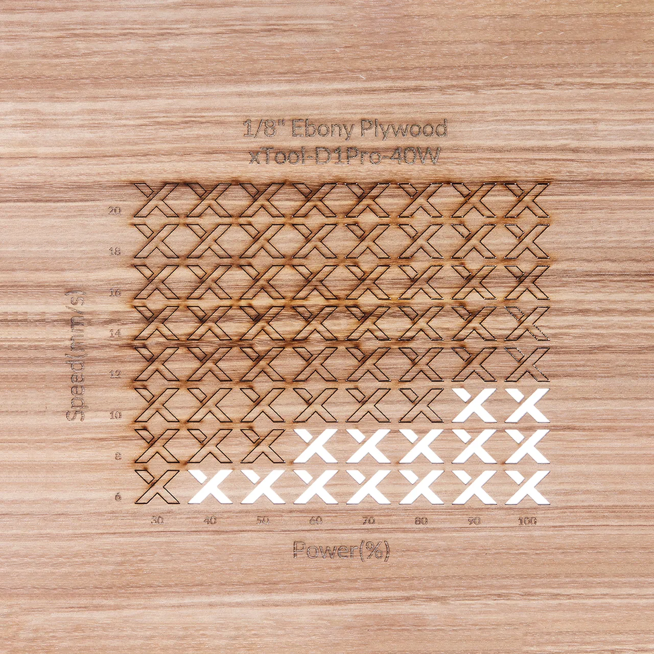 1/8"(3mm) Ebony Plywood test grid